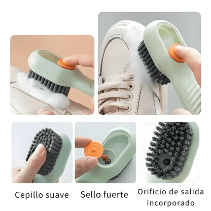 Cepillo de Limpieza para Zapatos con Dispensador de Líquidos