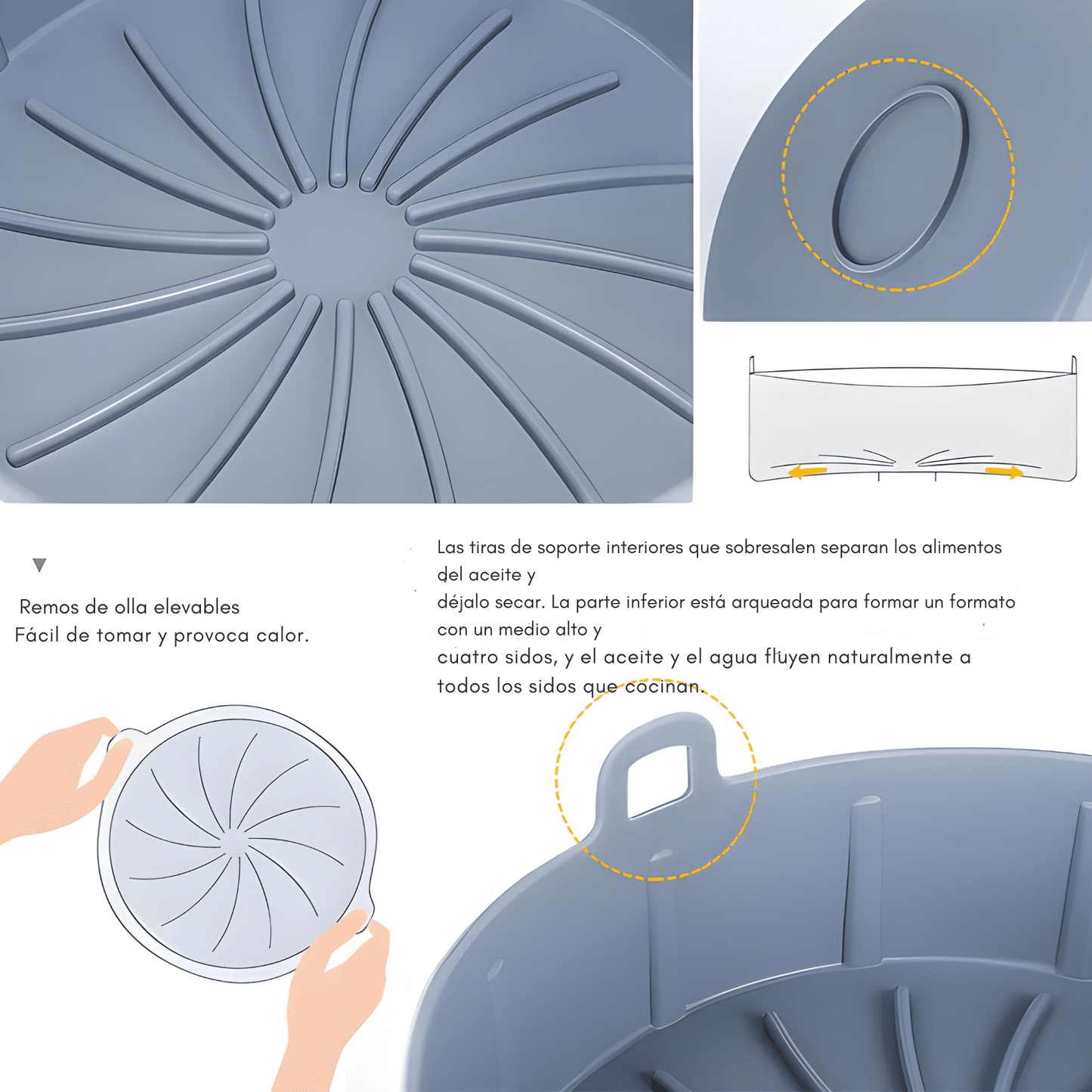 Cesta de Silicona para Freidora de Aire